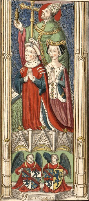 Louis Ier de Bourbon-Vendôme et Blanche de Roucy - vitrail - Chartres